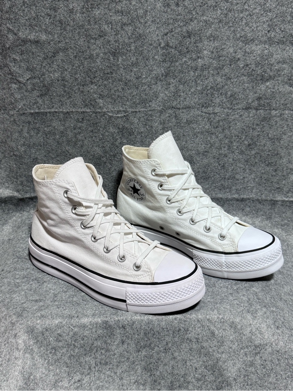 Classic white Converse Chuck Taylor All Star Lift Platform high tops